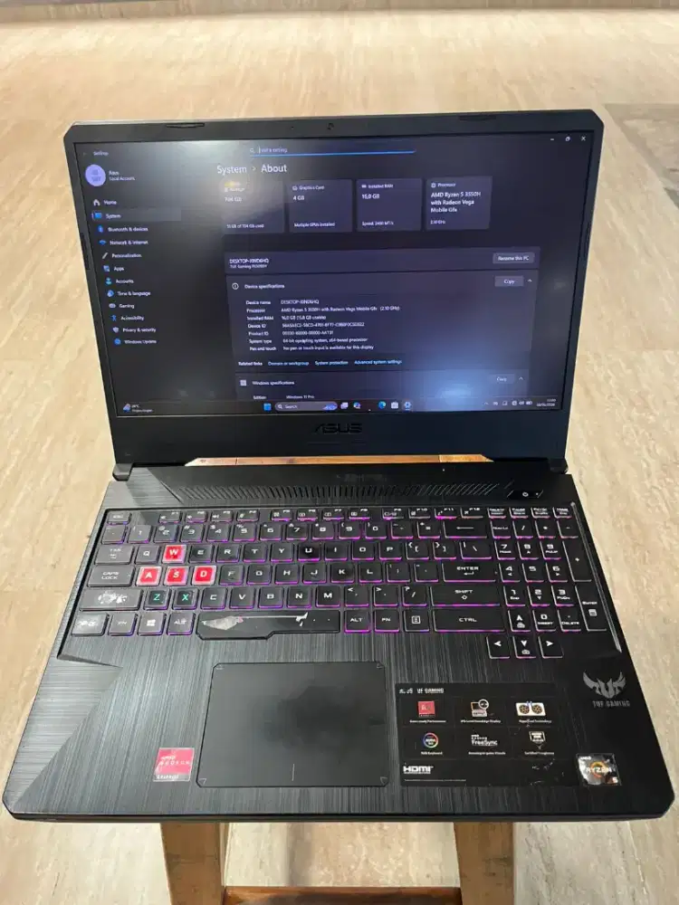 Asus tuf FX505DY