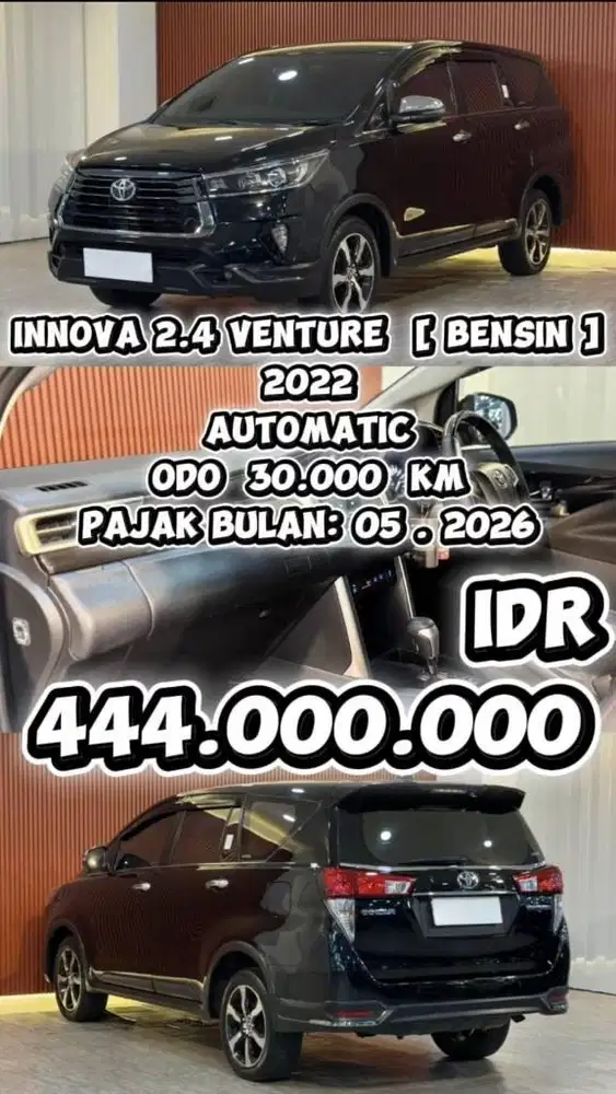 [ ODO 30.000 KM ] INNOVA 2.4 VENTURER DIESEL AT 2022 SIAP PAKAI