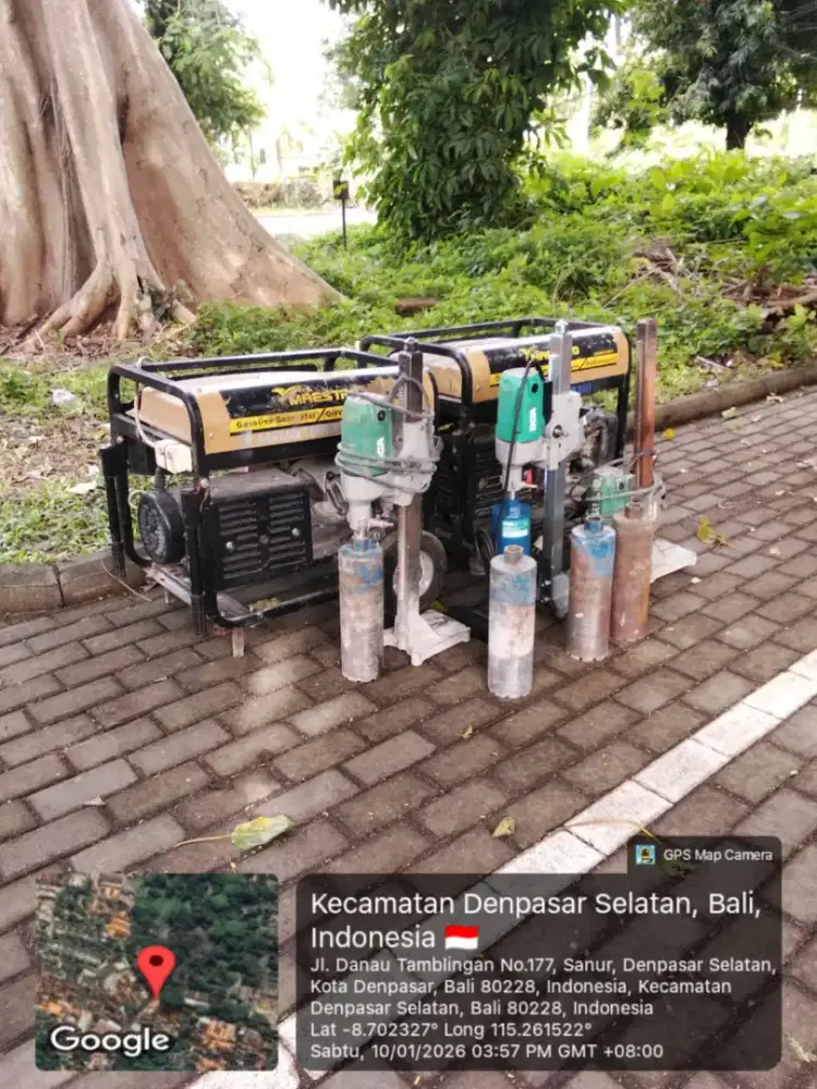 Sewa genset. Stamper. Jack hammer/dril. Vibrator. Cutting beton. Trowe