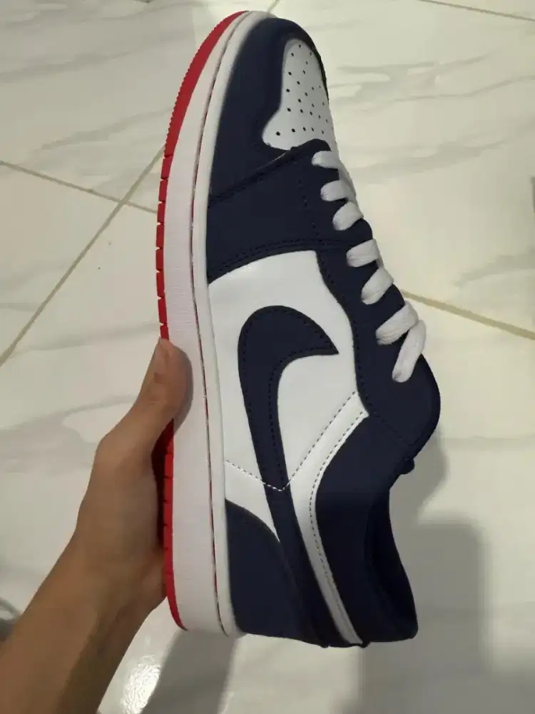 Sepatu Nike Aj1 Low Navy Red