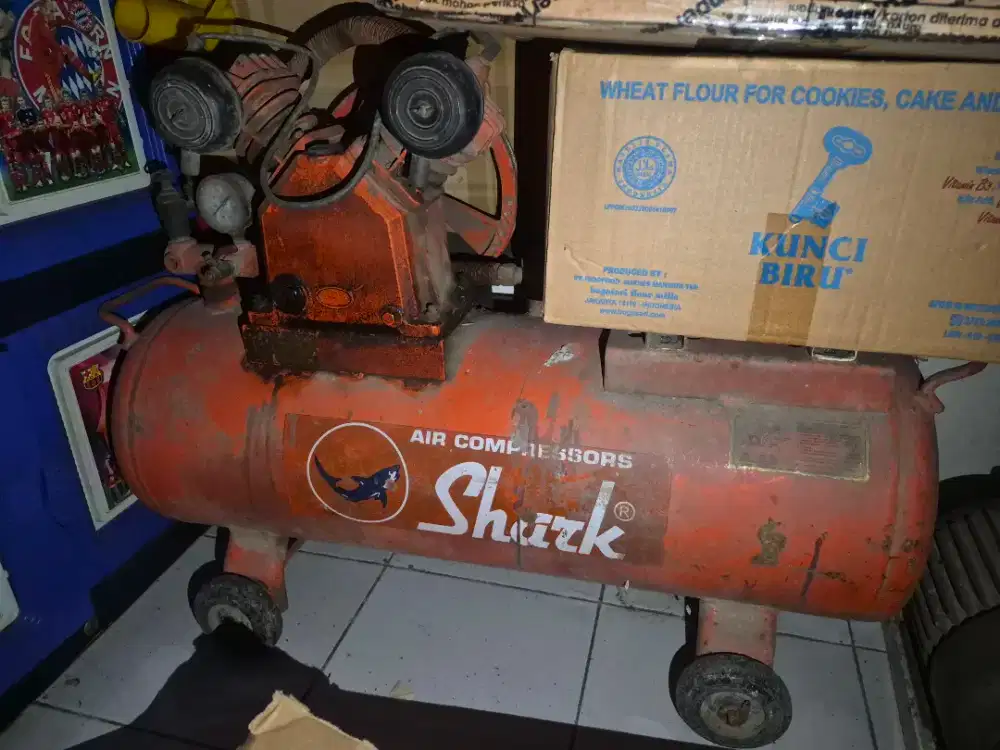DIJUAL KOMPRESOR ANGIN SHARK – MESIN KUAT, MASIH NORMAL