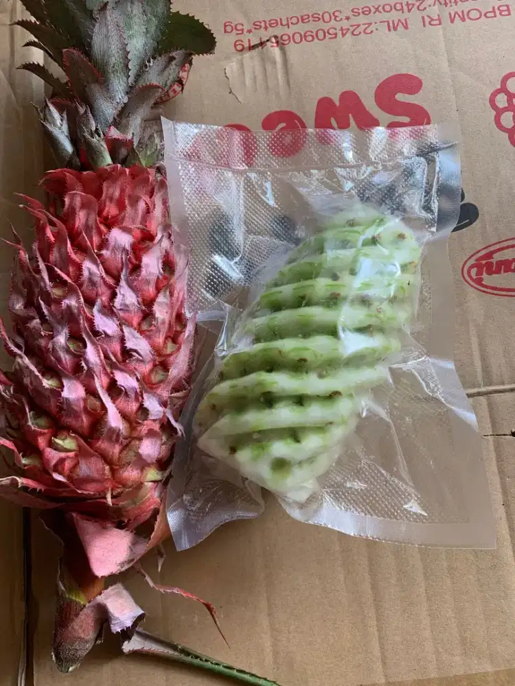 Nanas muda merah segar