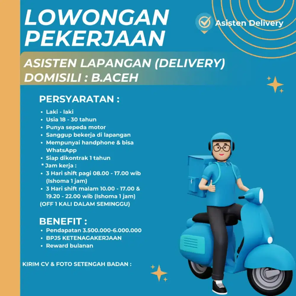 Asisten lapangan Delivery