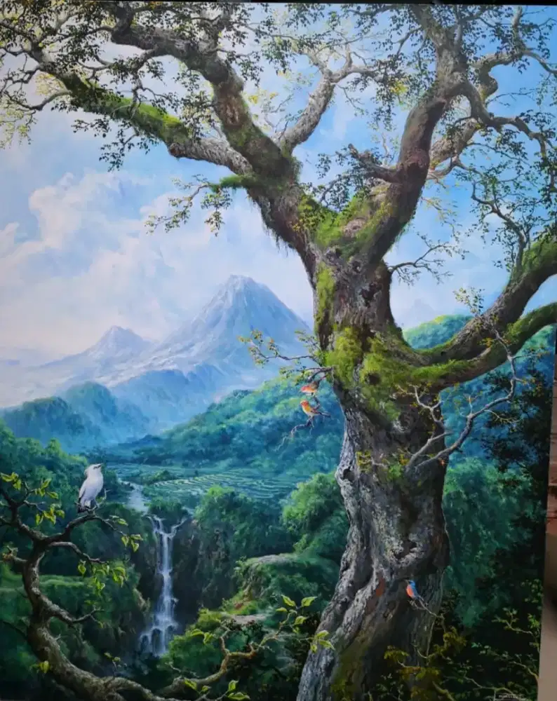 Lukisan Alam, burung, koleksi pribadi