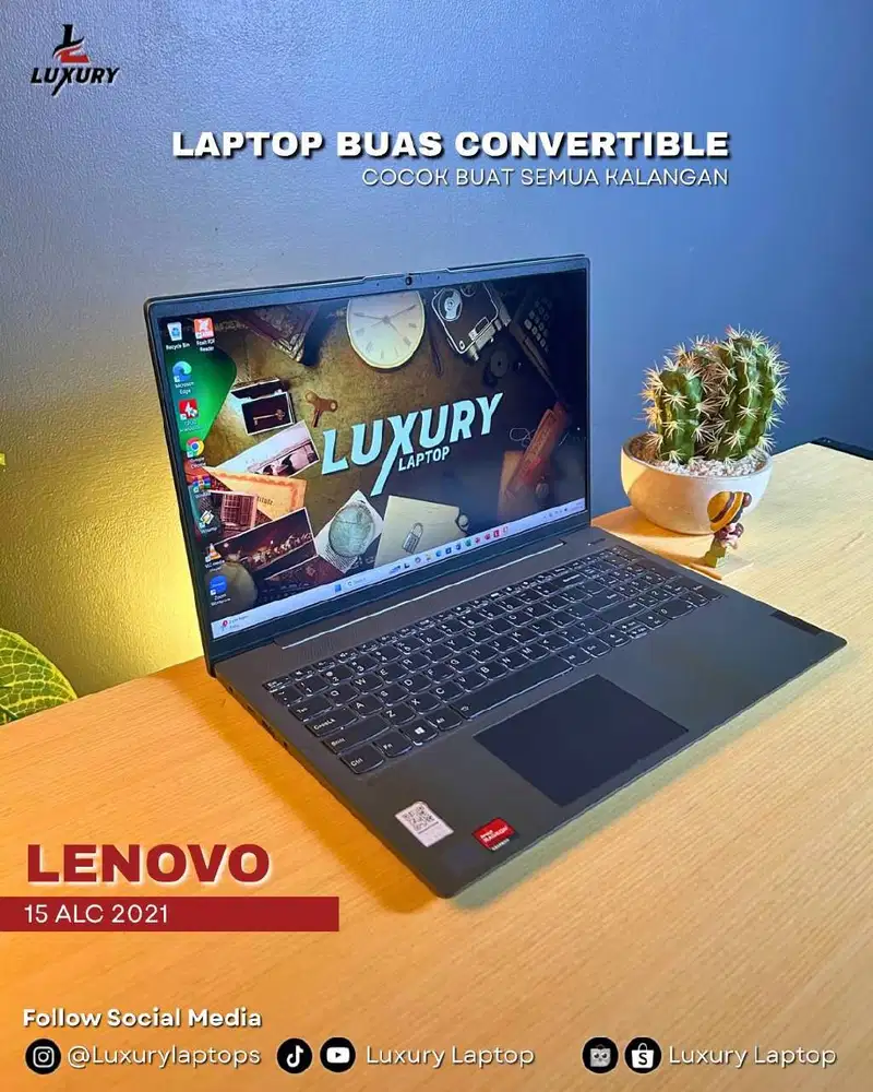 LAPTOP LENOVO 15ALC 2021 RYZEN 7 JUAL MURAH RAM SSD BU