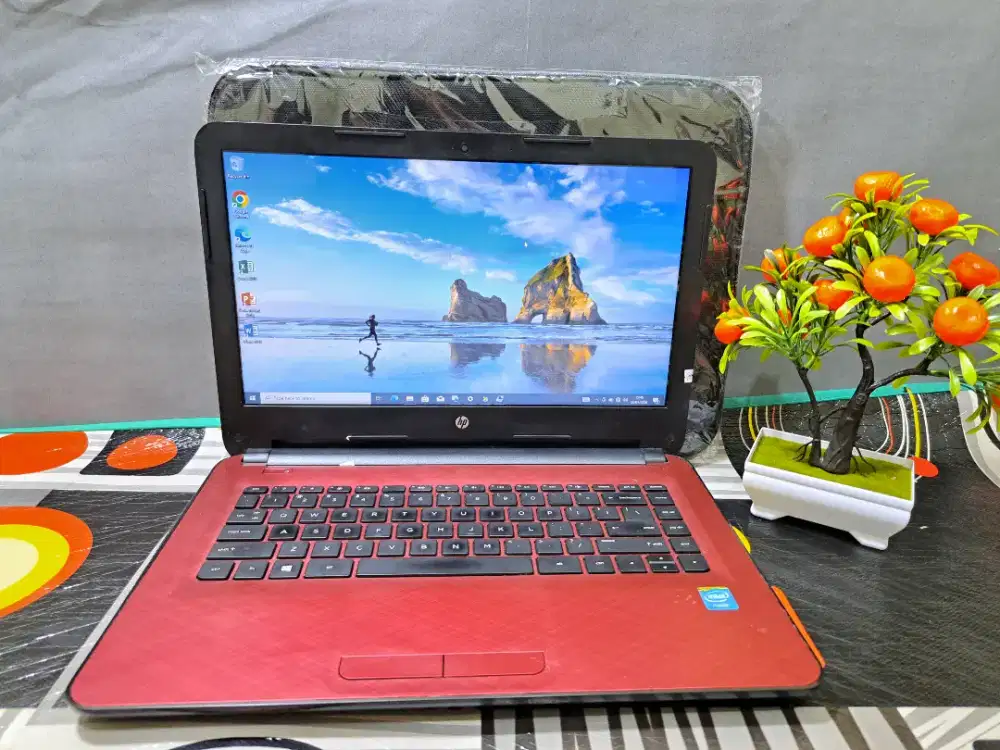 BU laptop hp14 ram 4 hdd 500 gb siap pakai