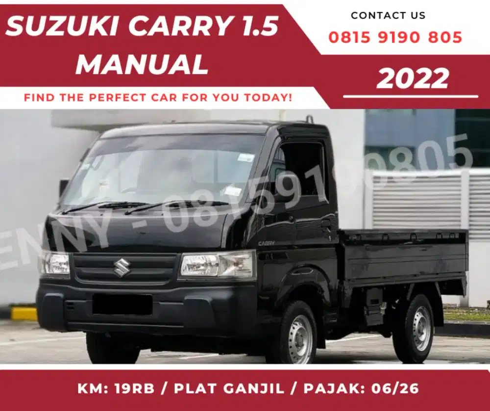 Carry Pickup 1.5 manual 3way tahun 2022 km:19rb warna hitam