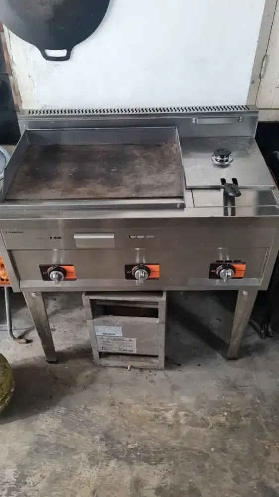 Dijual second kompor gas gridlle + fryer murah