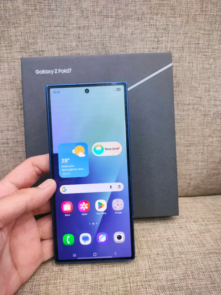 samsung Zfold 7 512gb blue mulus like new garansi resmi