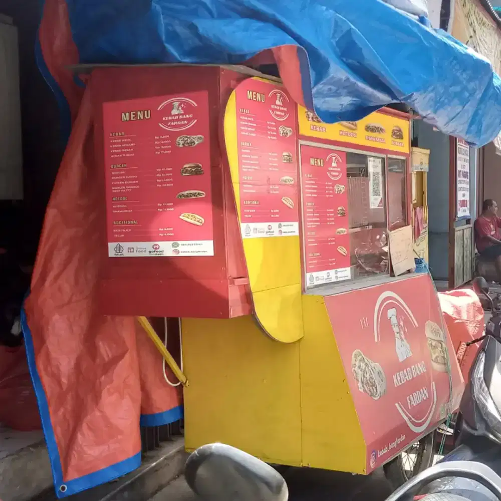 Gerobak Kebab Kondisi Baru