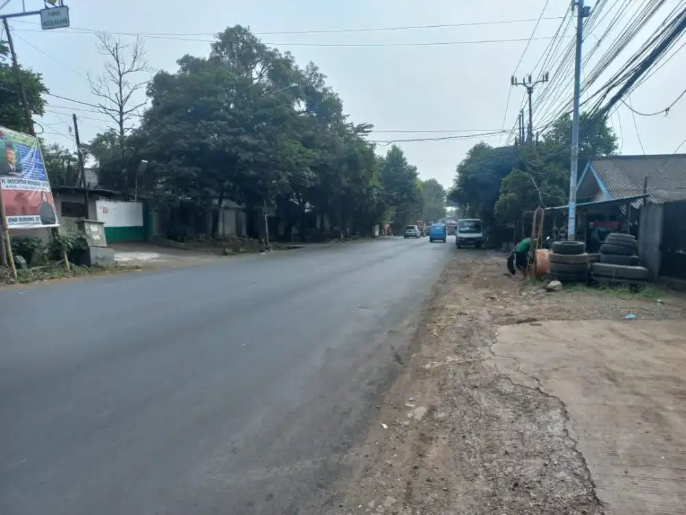 Disewakan Lahan komersil pinggir jalan raya Narogong