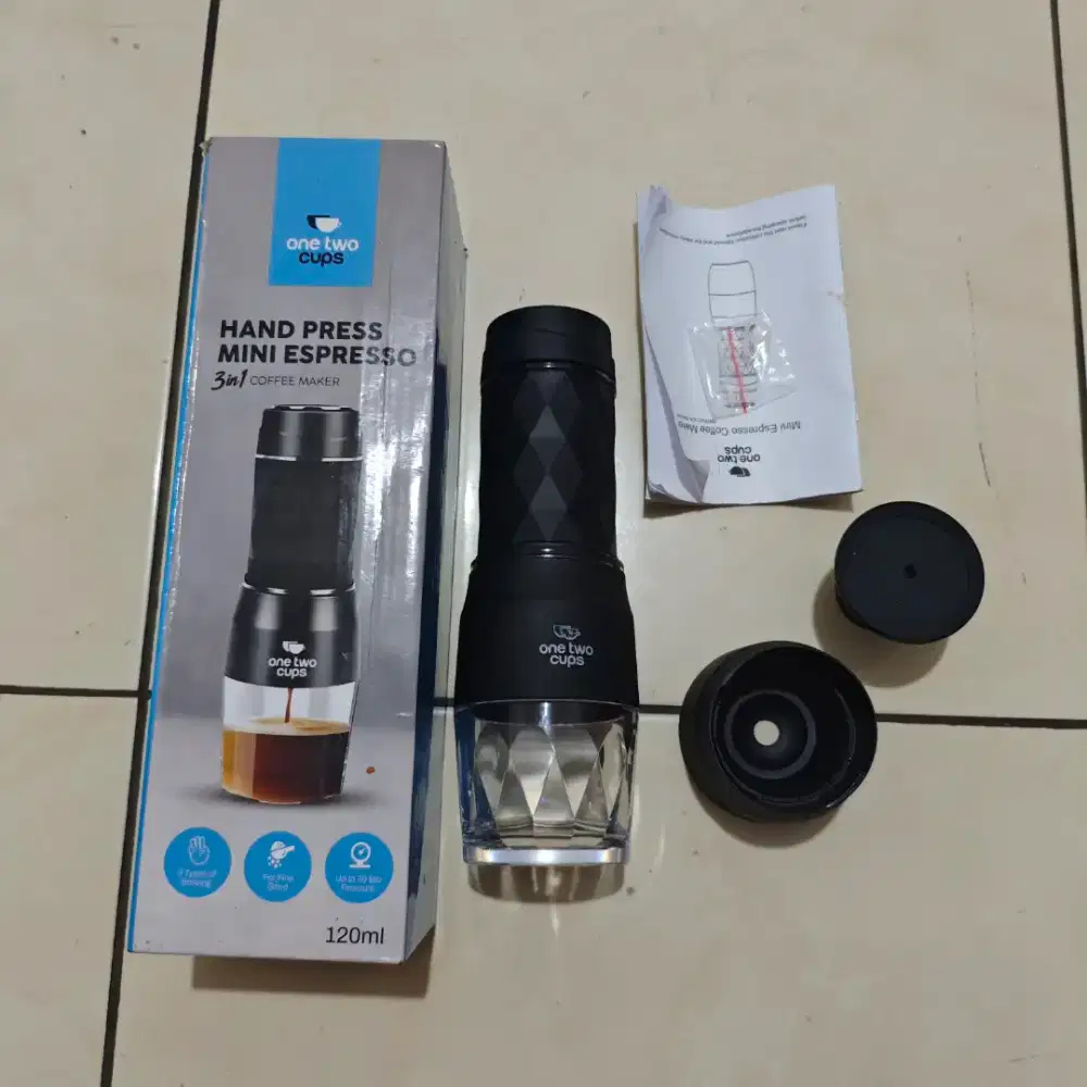 ONE TWO CUP HAND PRESS ESPRESSO MESIN KOPI MANUAL LIKE NEW
