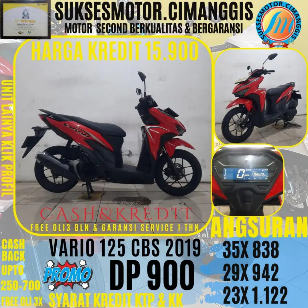 DP 900 TERMURAH VARIO 125 CBS CASHBACK UPTO 700RBU FREE OLI3X