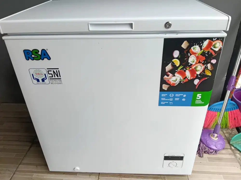 Freezer box RSA 210 liter ORI segel pemakaian 1 bulan