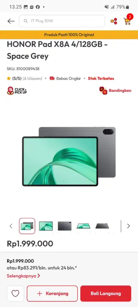 New Honor Pad X8a ram 4gb + 4gb rom 128gb