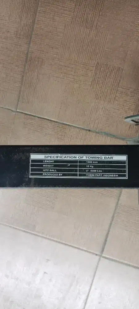 Jual Towing Buat Pengaman Mobil