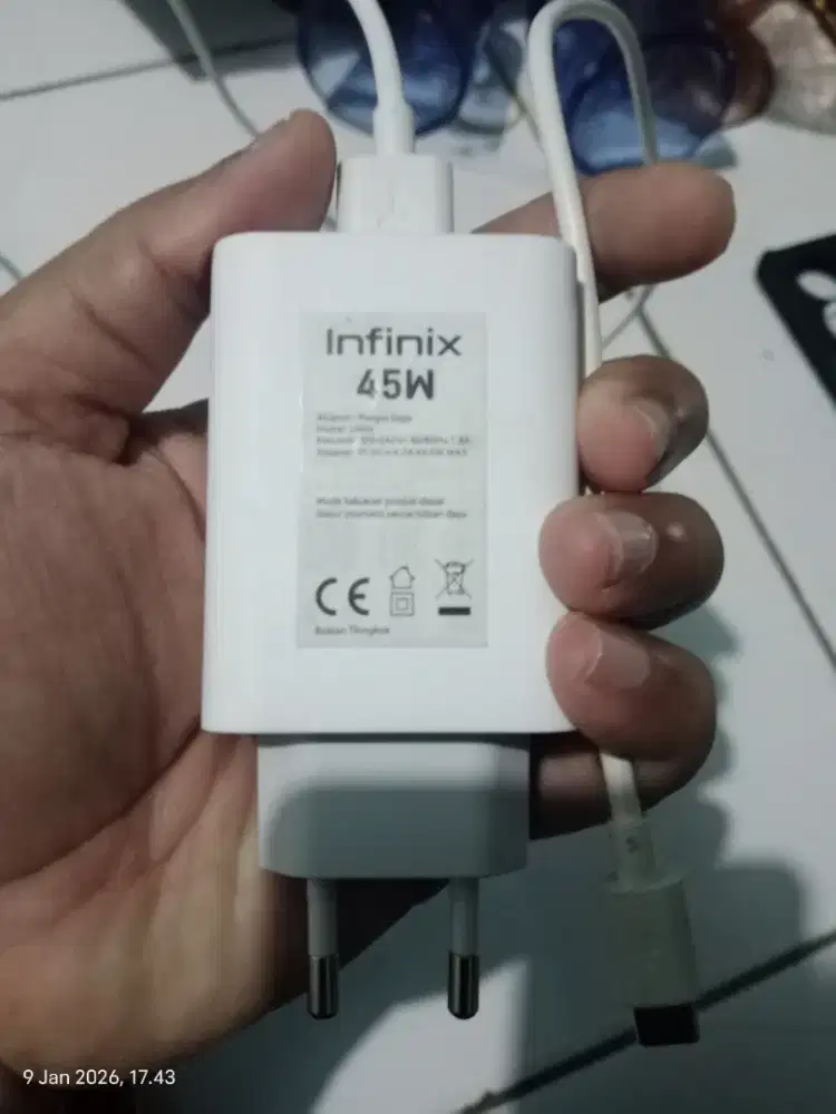 Charger original infinix 45 wat tipe c fastcharger ori copotan