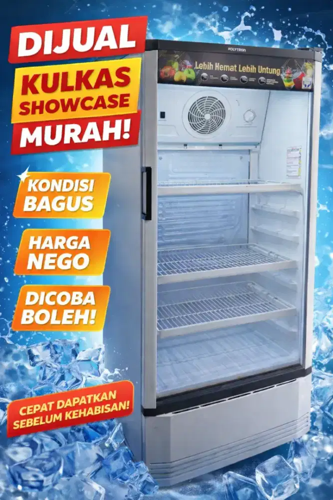 KULKAS SHOWCASE MERK POLYTRON