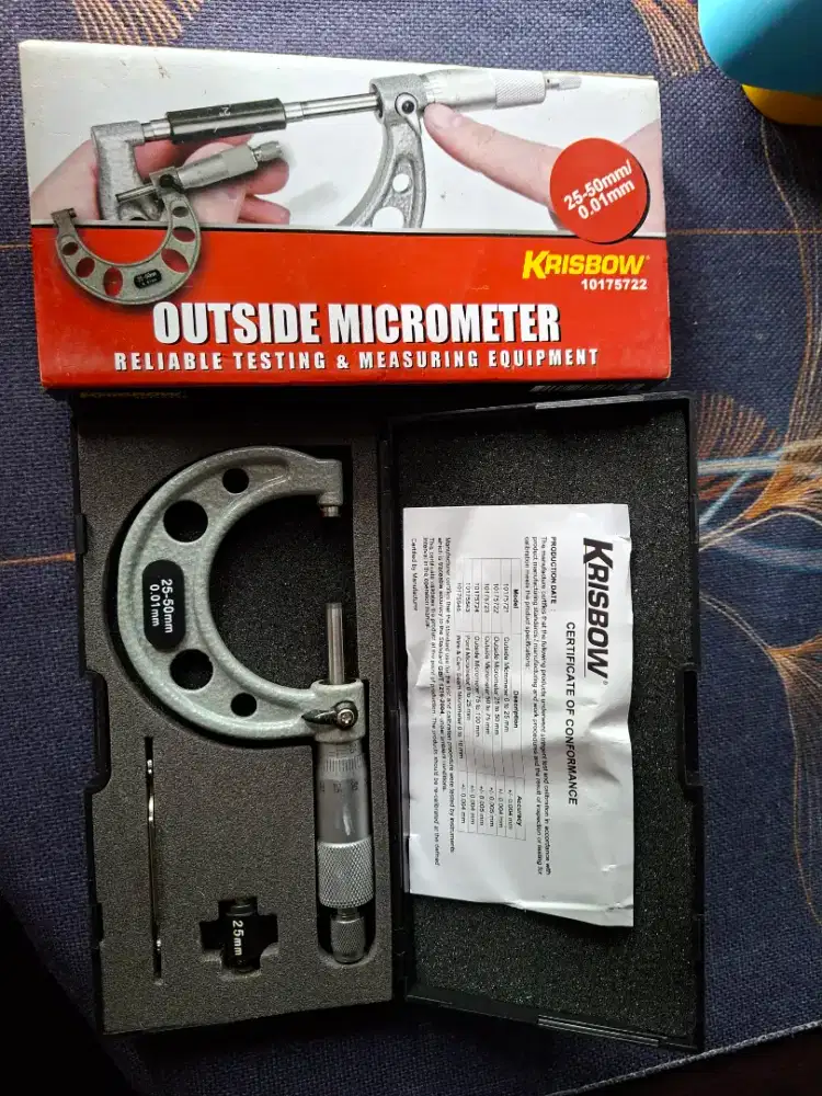 Krisbow Outside Micrometer 25 - 50 mm
