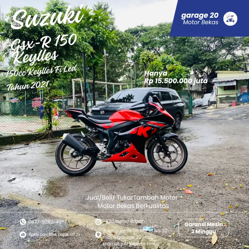 Suzuki GSX R 150cc Keylles Fi Tahun 2021 pajak Off