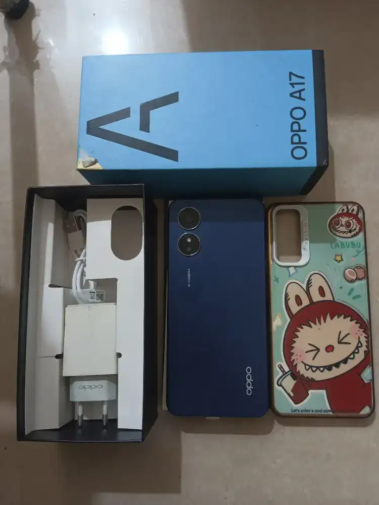 Oppo A17, Ram 4+1/64 (Hp Pmkin Cwe, Orian-No Repubis, Bs Dcek) Fullset