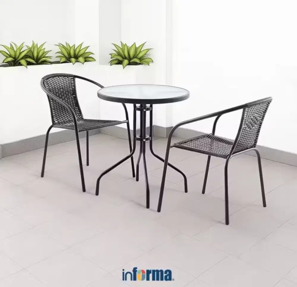 Colordo Set Meja Kursi Teras Outdoor Minimalis