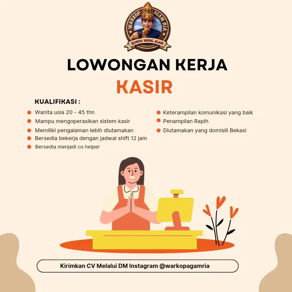 KASIR WARKOP AGAM
