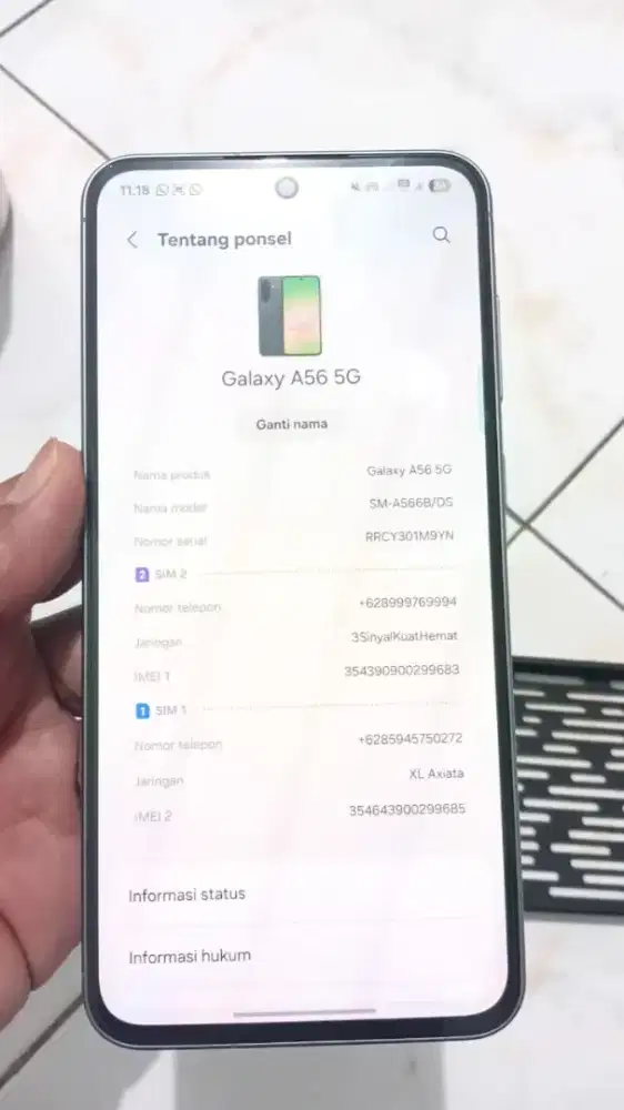 Samsung A56 5G Ram 8/256 SEIN Mulus Garansi
