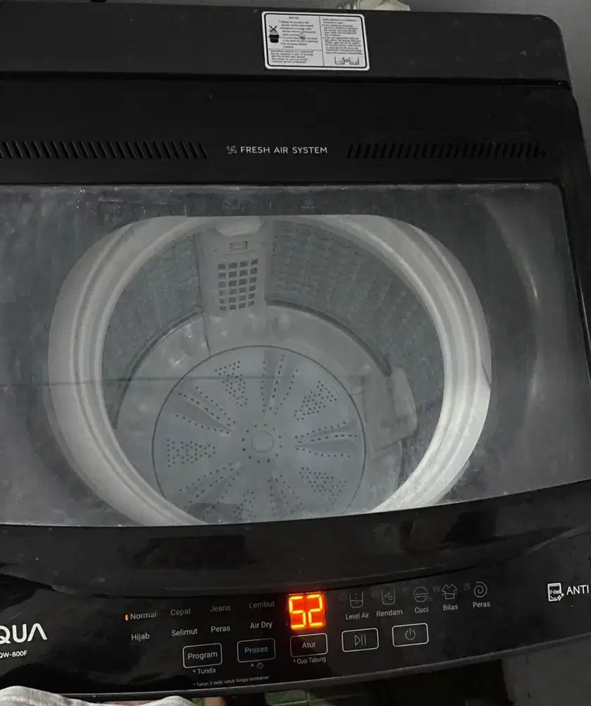 Mesin cuci aqua otomatis 8kg