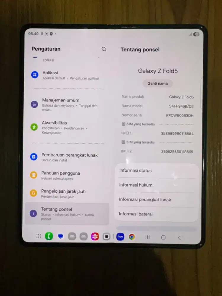 Samsung Galaxy Z fold 5 512 GB UNIT ONLY