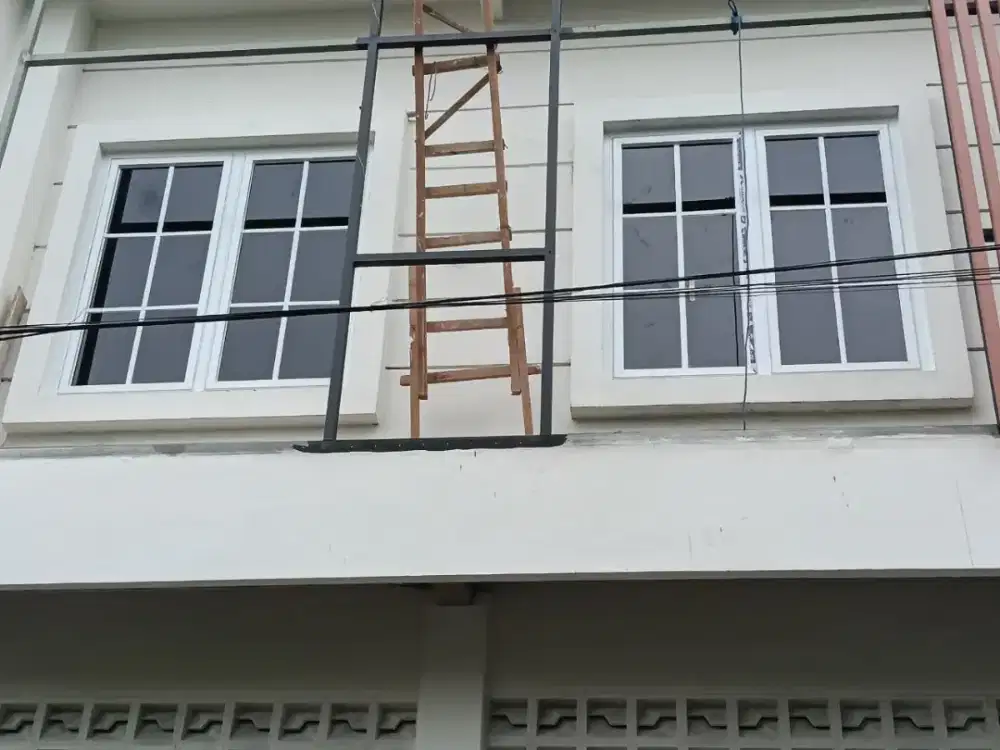 Kusen pintu jendela partisi aluminium dan kaca