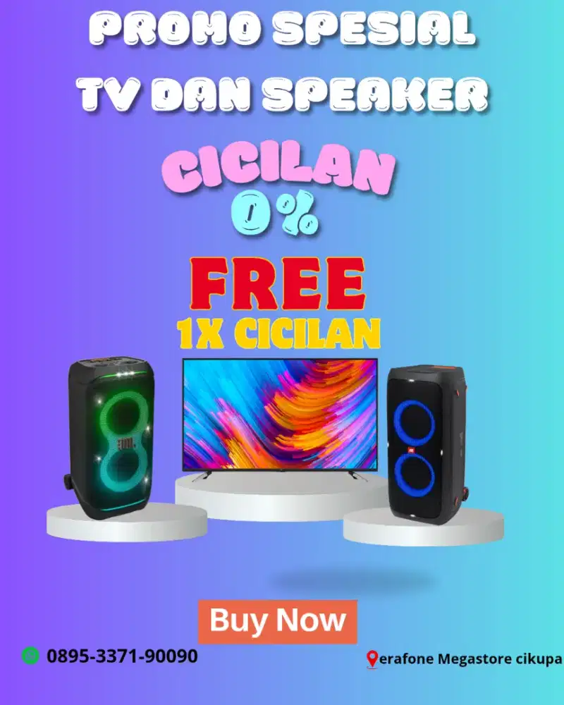 Tv LED dan speaker kredit murah
