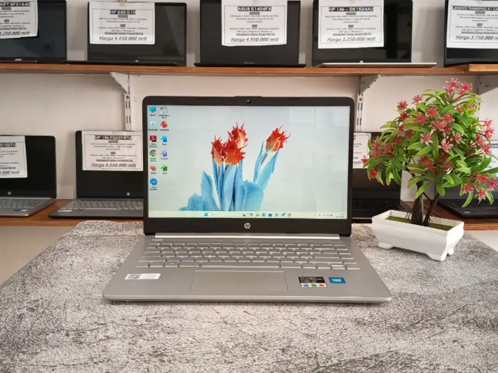 HP 14s DQ3110TU Intel Celeron N4500 Ram 4GB SSD 256GB NVMe