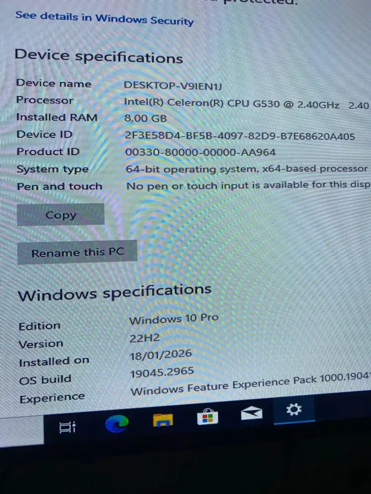 PC Komputer RAM 8Gb SSD 120
