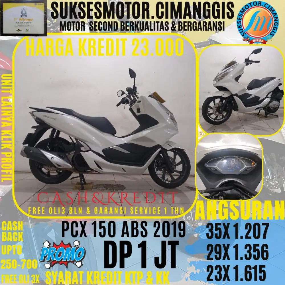 DP 1 JT TERMURAH PCX 150 ABS CASHBACK UPTO 700RBU FREE OLI3BLN
