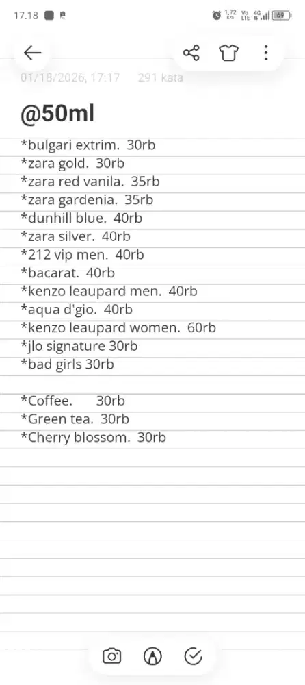 Parfum premium murah,import paris awet 2hari