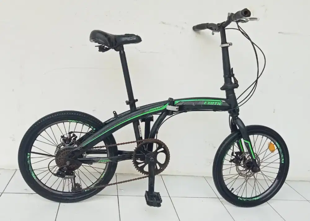 Exotic 20 cakram Sepeda lipat 20 bekas siap gowes