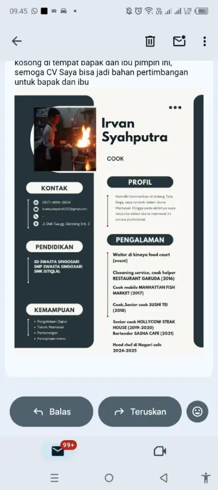 Mencari owner yang membutuhkan head chef