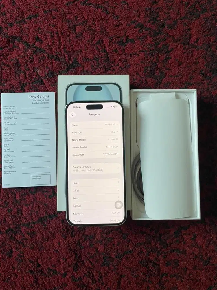 Iphone 15 128GB Resmi Digimap / Ibox