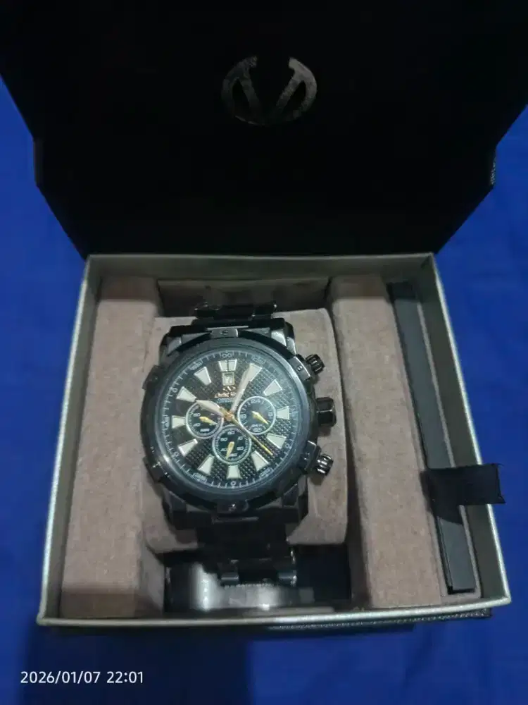 Jam tangan hitan christ verra ori