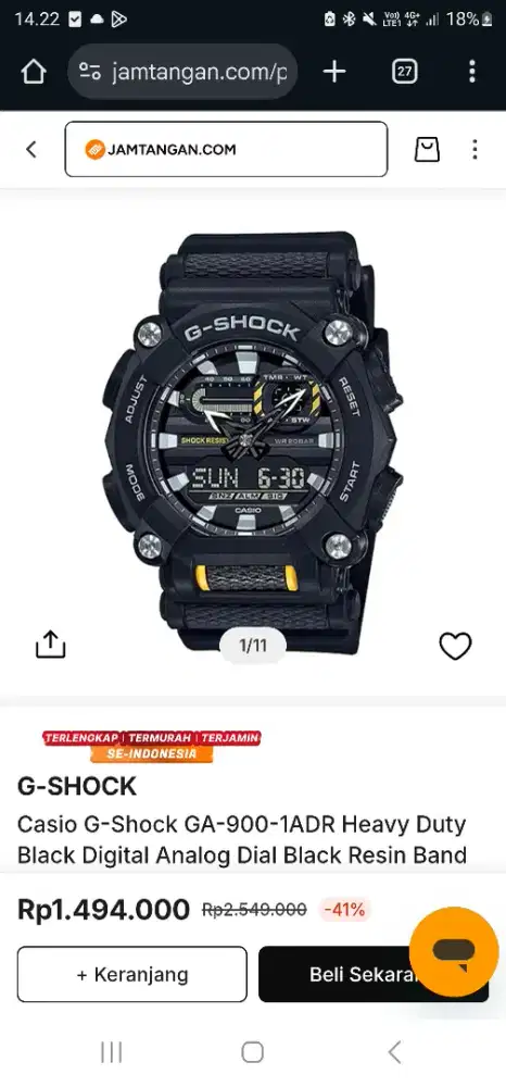 Jam gshock ga900 original