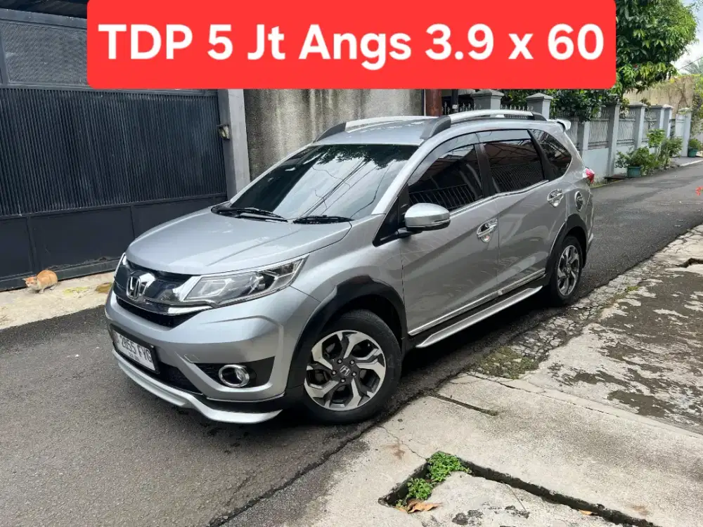 TDP 5 Jt Angs Termurah BRV E CVT 2017 Matic Abu Abu Low Km Like New