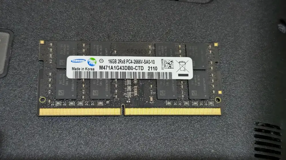RAM SAMSUNG SODIMM DDR 4 PC21300 / 2666 MHz 16GB GARANSI LIFETIME