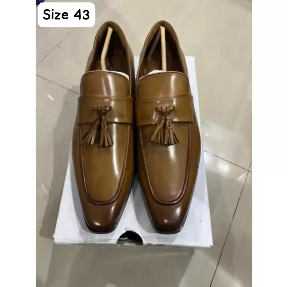 Sepatu Aldo Pantofel Size 43 Brown Coklat Slip on Pantofel Fullset Box