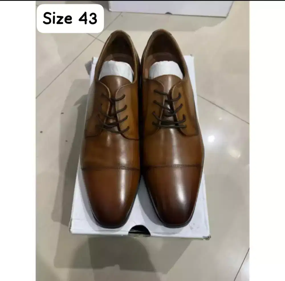 Sepatu Aldo Pantofel Size 43 Brown Coklat Pantofel Fullset Box