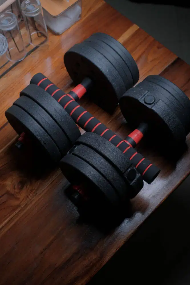 Dumbbell Adjustable – Lengkap, Kondisi Mulus!