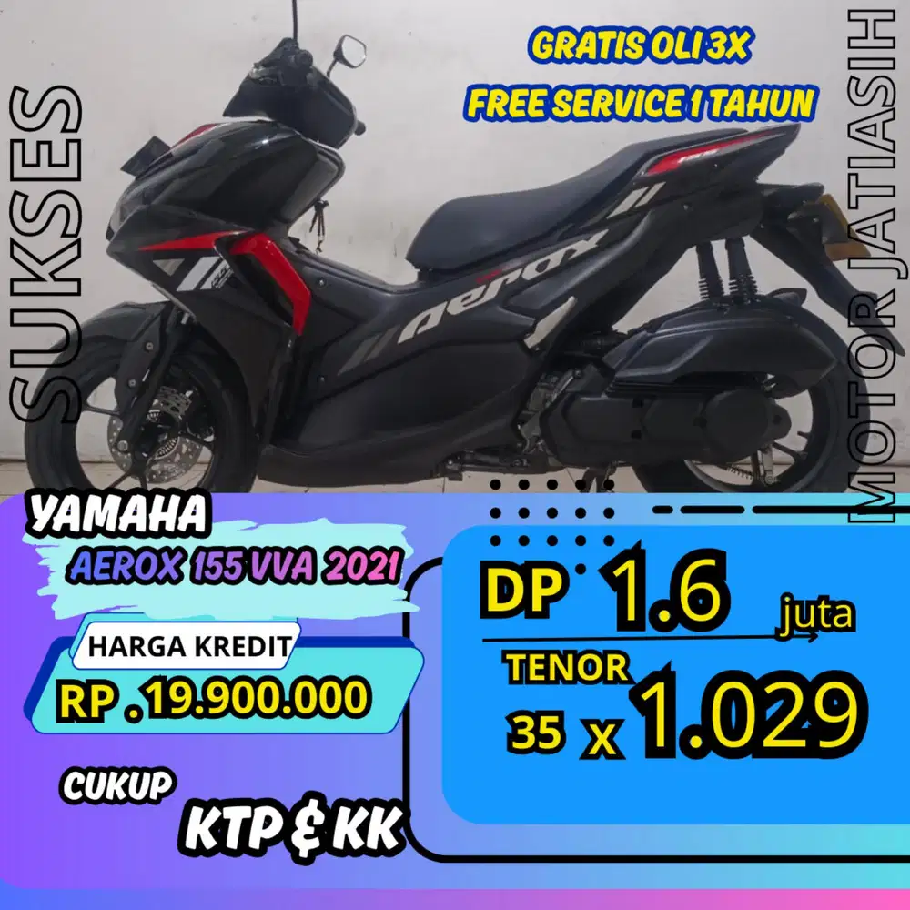 DP MURAH YAMAHA AEROX 155 VVA 2021 DP 1.6 JUTQ BISA CASH/KREDIT