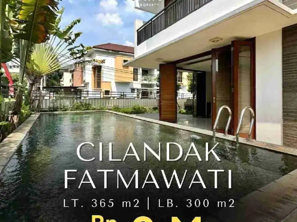 Rumah Hoek Ada Pool Bebas Banjir di Cilandak Jakarta Selatan