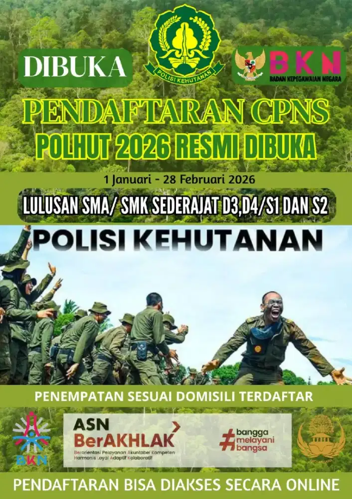 Lowongan kerja polhut 2026