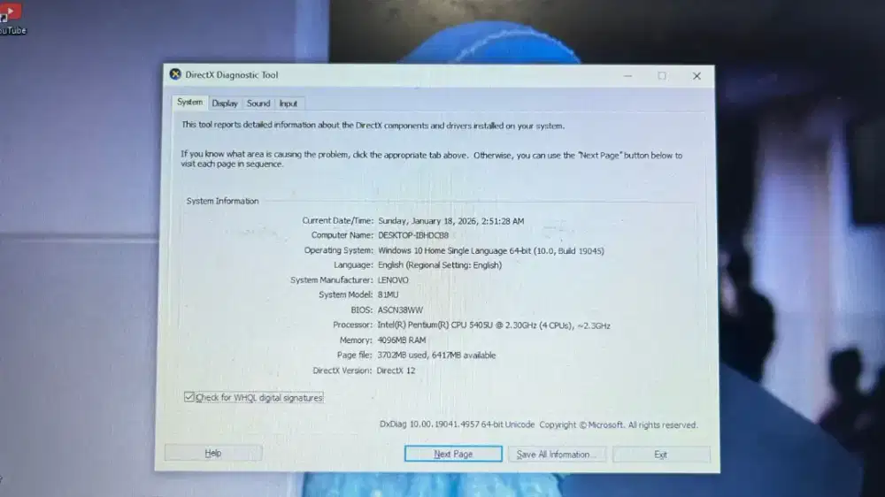 Laptop lenovo Ediapad S145